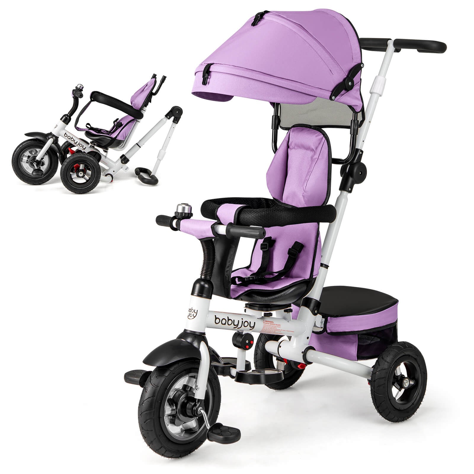 5-in-1 Folding Trike for Toddlers 1-5 Years Old w/ Safety Ha