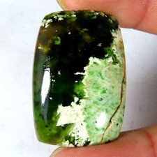 32.70Cts Natural Super Chrome Chalcedony Cushion Cabochon 21x31x6mm Top Gemstone