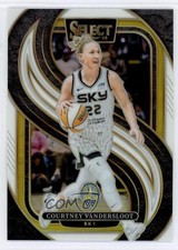 2025 Panini Select WNBA Premier Level White Prizm /99 Courtney Vandersloot 1jb0