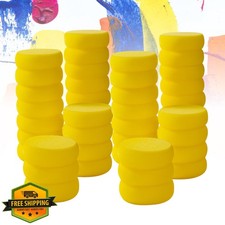 50 Pack Yellow Artist Sponge, 2.9 Inch Round, for Face Painting, Crafts, Pottery