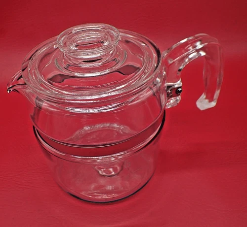 Vintage 7756 B PYREX 6 Cup Coffee Pot Percolator Replacement Glass Pot w/ Lid