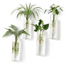 Wall Hanging Vases Pack Glass Propagation Stations Flower Planter 4