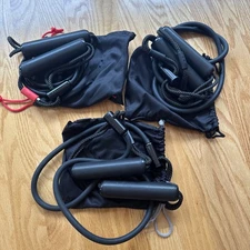 PELOTON Resistance Workout Band Set 3 Piece Light Medium Heavy Non Slip Handles