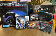 SEGA Mega Drive 16-Bit Console + Mega-CD II CD Compatible Bundle PAL