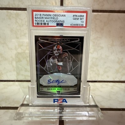 2018 Panini Obsidian Baker Mayfield Auto /75 #RKA-BM PSA 10 (AU, RC)  POP 2