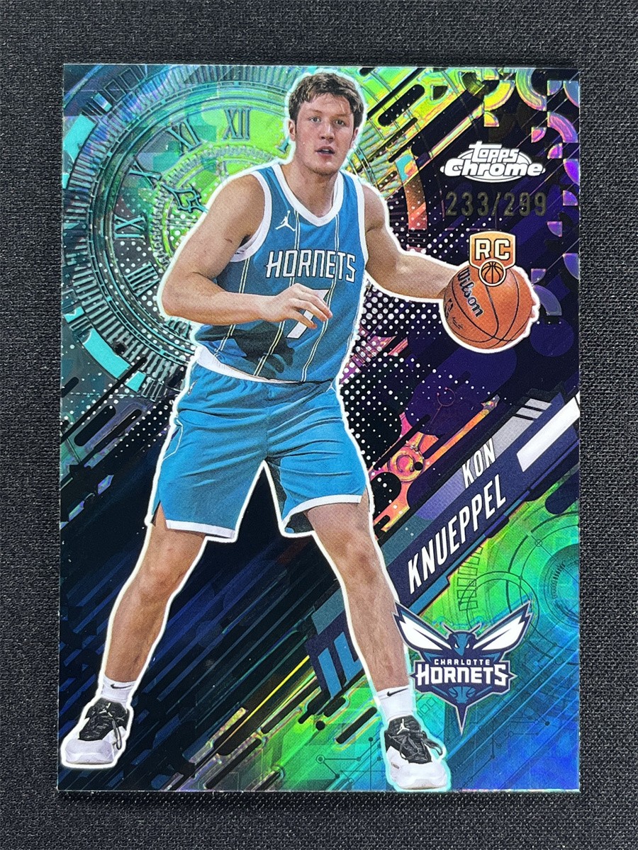 2025-26 Topps Chrome Kon Knueppel #GT-19 Teal Refractor Go Time Rookie RC /299