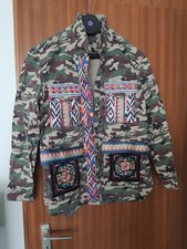 Only 40 42 38 Jacke Jeansstoff Festival Hippy Military STRASS Camouflage 