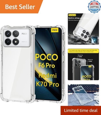 Transparent Soft Case for Poco F6 Pro & Redmi K70 with Shock-Absorbent Design