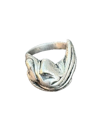 Unic Handwrought Brutalist 925 Sterling Silver  Ring Size 4.5