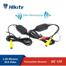 Hikity 2.4G Wireless RCA Video Transmitter & Receiver Kit for Car Rear View Cam