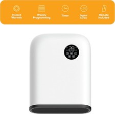 TCP WALL MOUNTED HEATER - 2kW, Instant Warmth, Weekly Programming, Fast Heating