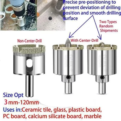 3-200mm Diamantbohrer Glasbohrer Bohrkrone Glas-Stein - Fliesenbohrer - Bild 1 von 4