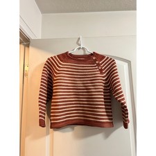 Mabo Kids Striped Knit Sweater Button Shoulder Unisex Size 10/11
