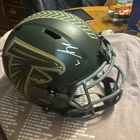 Bijan Robinson Signed Atlanta Falcons Full Size Salute to service Helmet Beckett