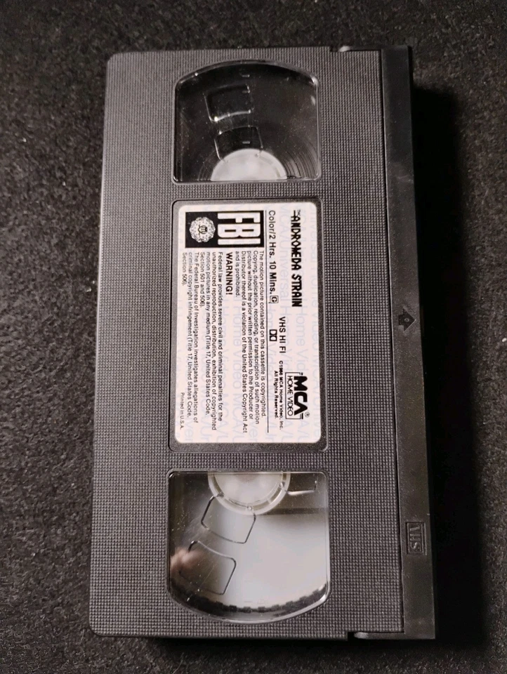 The Andromeda Strain VHS,  Michael Chrichton, Cult Classic  - Image 2 of 4