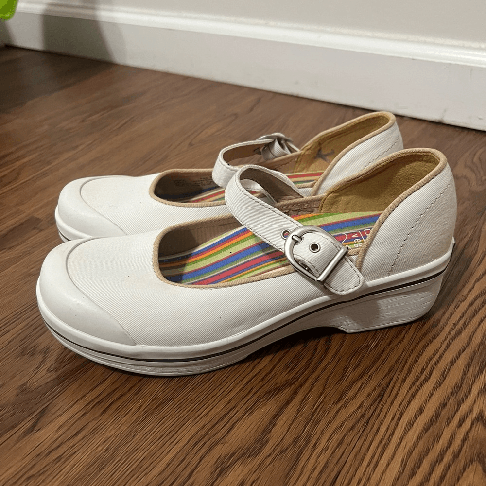NEW Dansko White Valerie Vegan Mary Jane Shoes Size 38 EU eBay