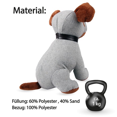 Türstopper 25x20cm Hund Türpuffer "1kg" Bodentürstopper Stofftier Fensterstopper - Bild 31 von 41
