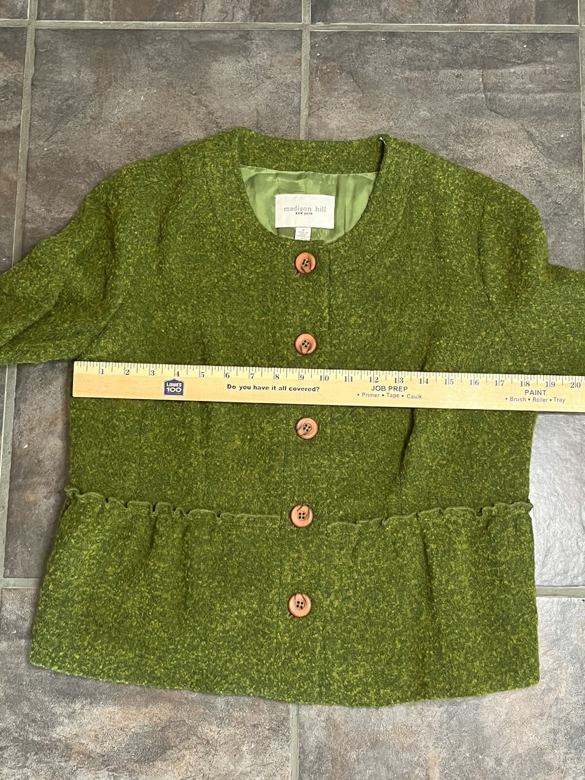 Madison Hill Jacket Long Button Front, Wool Blend… - image 9