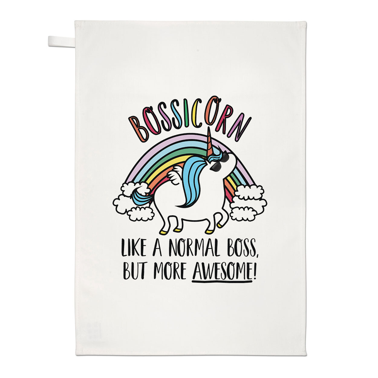 Bossicorn Unicorn Like A Normal Boss Awesome Tea Towel Lady Best Funny
