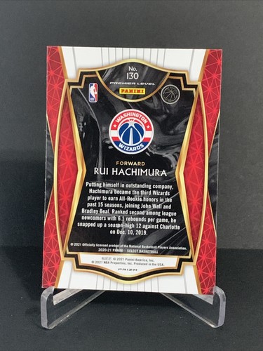 Panini Select Rui Hachimura 2020-21 primer nivel inserto Prizm SP #130 - Imagen 2 de 2