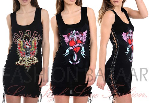 Womans Vintage Rock Heart Eagle TShirt 