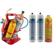 KIT CANNELLO SALDATURA TURBO SET 90 + 2 BOMBOLE OSSIGENO + 1 MAXY GAS - OXYTURBO