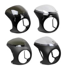 MOTO UNIVERSALE CAFE RACER 7 POLLICI FARO PARABREZZA CARENA KIT CUPOLINO BOBBER