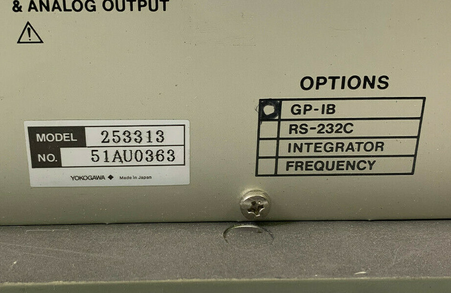 よち Yokogawa 253313 Digital Power Meter 3-Ph 4-Wire AC 3-Input