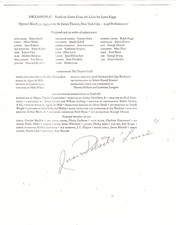 Joan Roberts Signed Oklahoma Cast / Autographed Actress