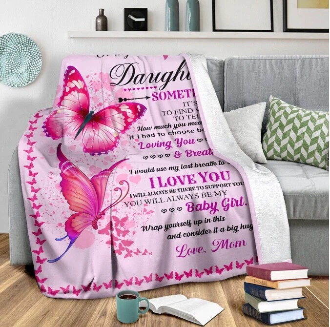 New pink blanket for your daughter (56 x 43 inches / 140 x 110 cm) - Image 3 of 4