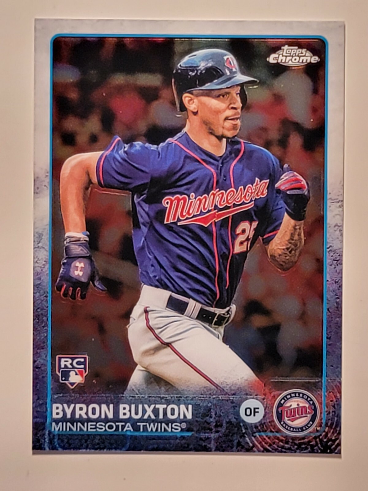 2015 Topps Chrome Byron Buxton short print SP rookie RC #203 Twins Hot!!