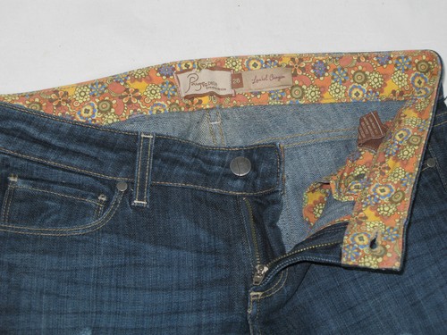 Pantalones de mezclilla Paige Premium Petite Laurel Canyon bota baja Wm talla 28 azul oscuro desgastado - Imagen 7 de 11