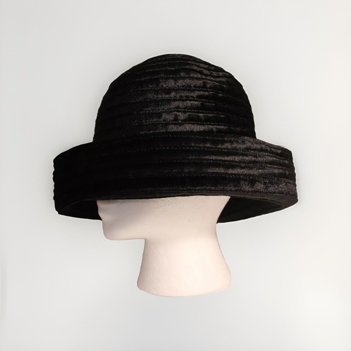 Womens Hat Bucket Hat Velvet Women's Winter Hat In Black Velvet