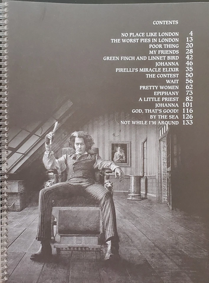 Sweeny Todd Johnny Depp Movie Score Piano Vocal Sheet Music Songbook - Image 3 of 4
