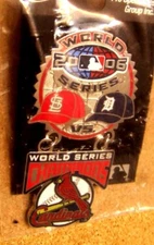 2006 Tigers Cardinals Champs WS W.S. World Series dangle pin large dangling