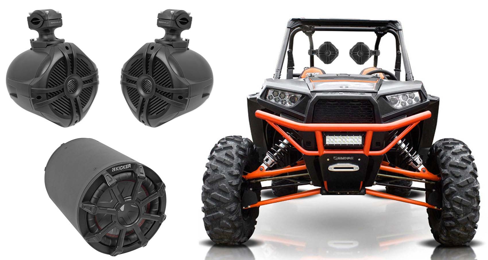 Сабвуфер KICKER 46CWTB82 8 В корпусе2 65-дюймовые колонки RZRATVUTV