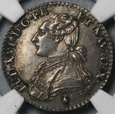 1779/8-A NGC MS 62 France Louis XVI 12 Sols Overdate 1/10 Ecu POP 1/0 (21111501C