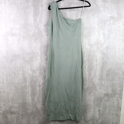 LBLC Bodycon Dress Womens Size Medium Jade Blanca Green One Shoulder Midi NWT