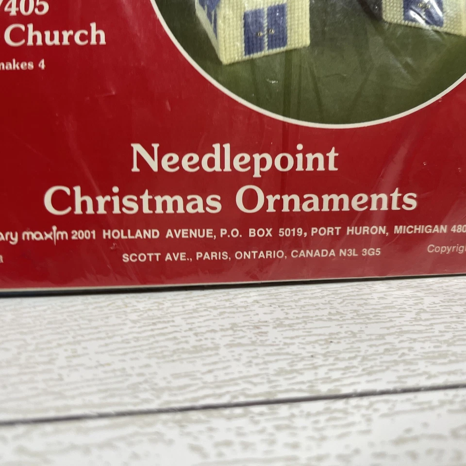 De colección Mary Maxim Mini Iglesia Adornos Punta Aguja # 27405 Kit Nuevo Sellado Foto 4 de 4