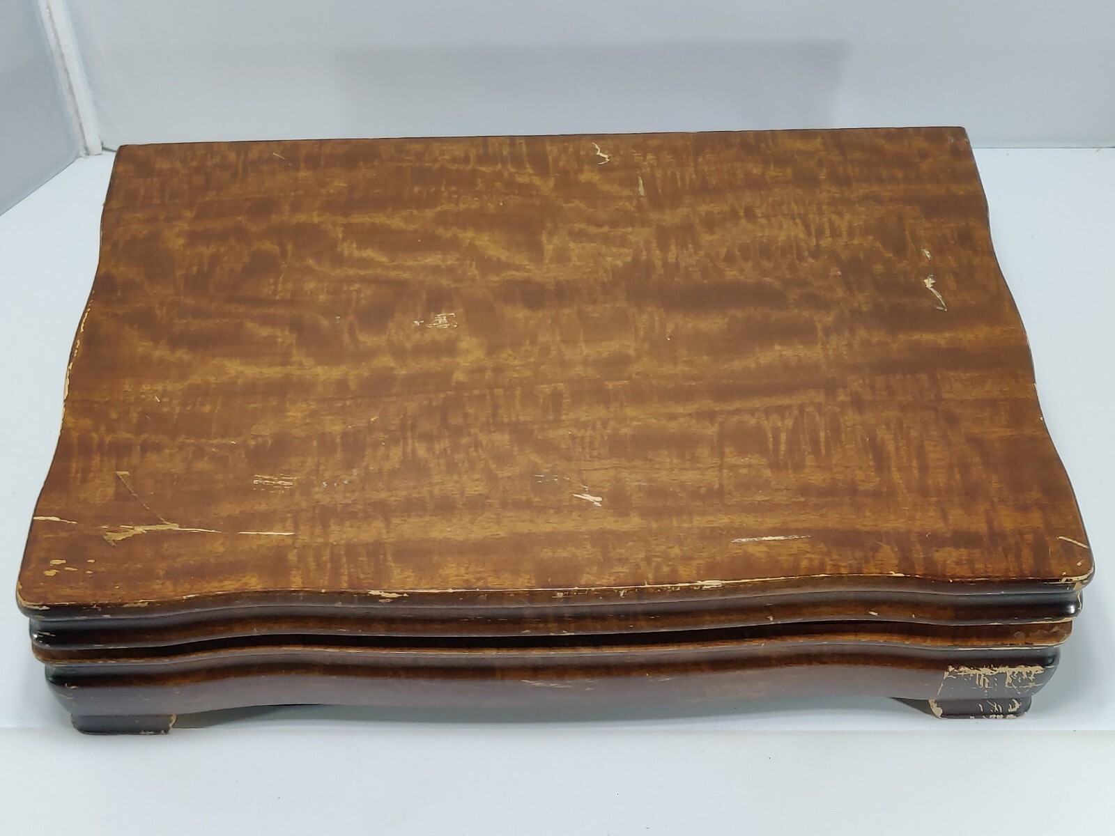 Vtg 1847 Rogers Bros Wood Silverware Chest TarnishResisting Liner