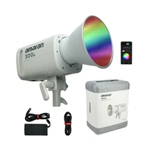 Aputure Amaran 300C White, 300W RGB LED COB Video Light CCT 2,500K to 7,500K ...