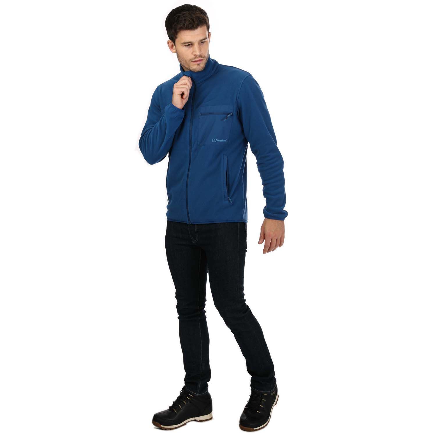 Men's Berghaus Aslam Micro Full Zip Fleece Jacket in Blue eBay