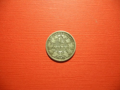 DEU789- GERMANY - 1/2 MARK - 1906F - SILVER