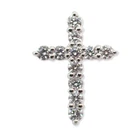 [Used] Pt900  Diamond /0.25ct Cross Pendant/g524-20