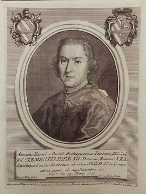 Antonio Saverio Gentili Erzbischof Von Petra Pontifex Unter Papst Clemens XII