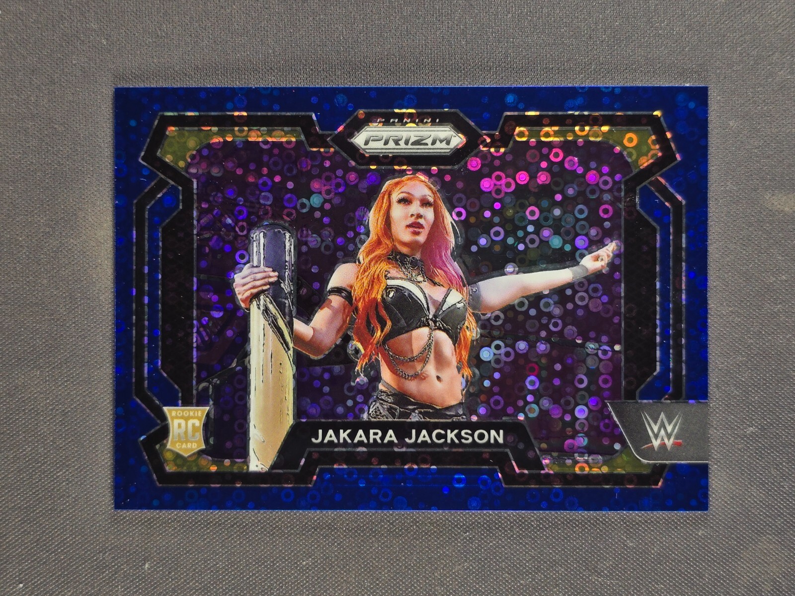 2024 Panini Prizm WWE #12 Jakara Jackson /25 Blue Undercard Disco Rookie Card RC