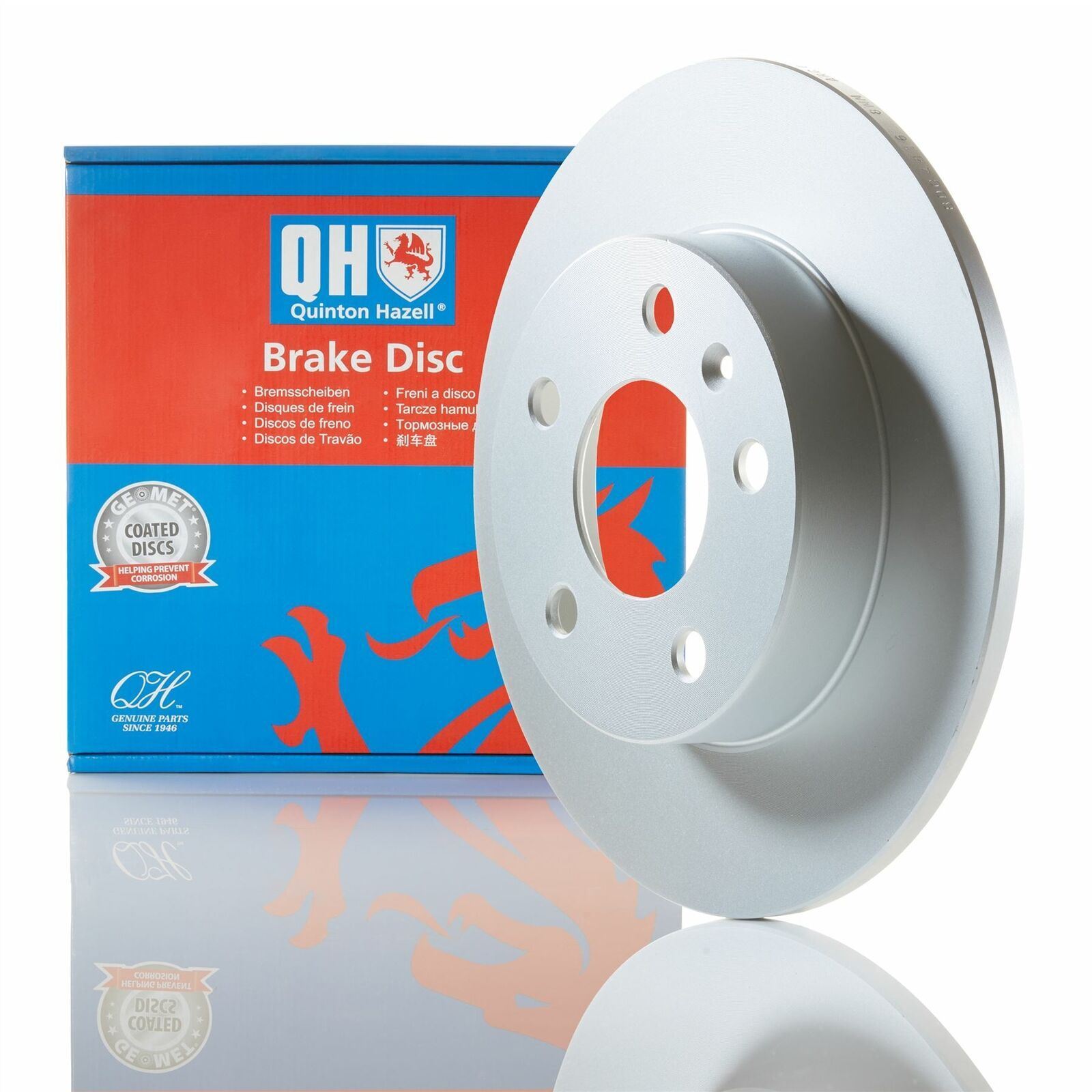 2x Brake Disc Rear Solid 264mm Diameter For Opel Vauxhall Quinton Hazell BDC4816