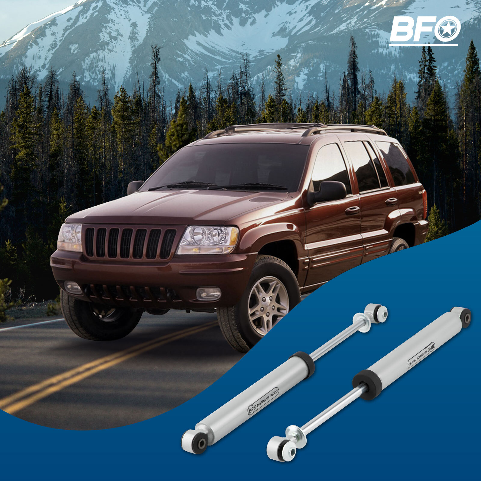 Rear Shock Absorbers For Jeep Grand Cherokee 2WD/4WD 19992004 Fit 02.