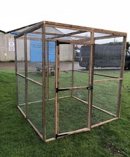 Animal Run 6ft x 6ft 19G Chicken Rabbit Enclosure Mesh Roof Walk In