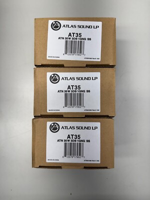 Atlas Sound AT35 35W Attenuator Volume Control Single Gang Commercial LOT OF 3